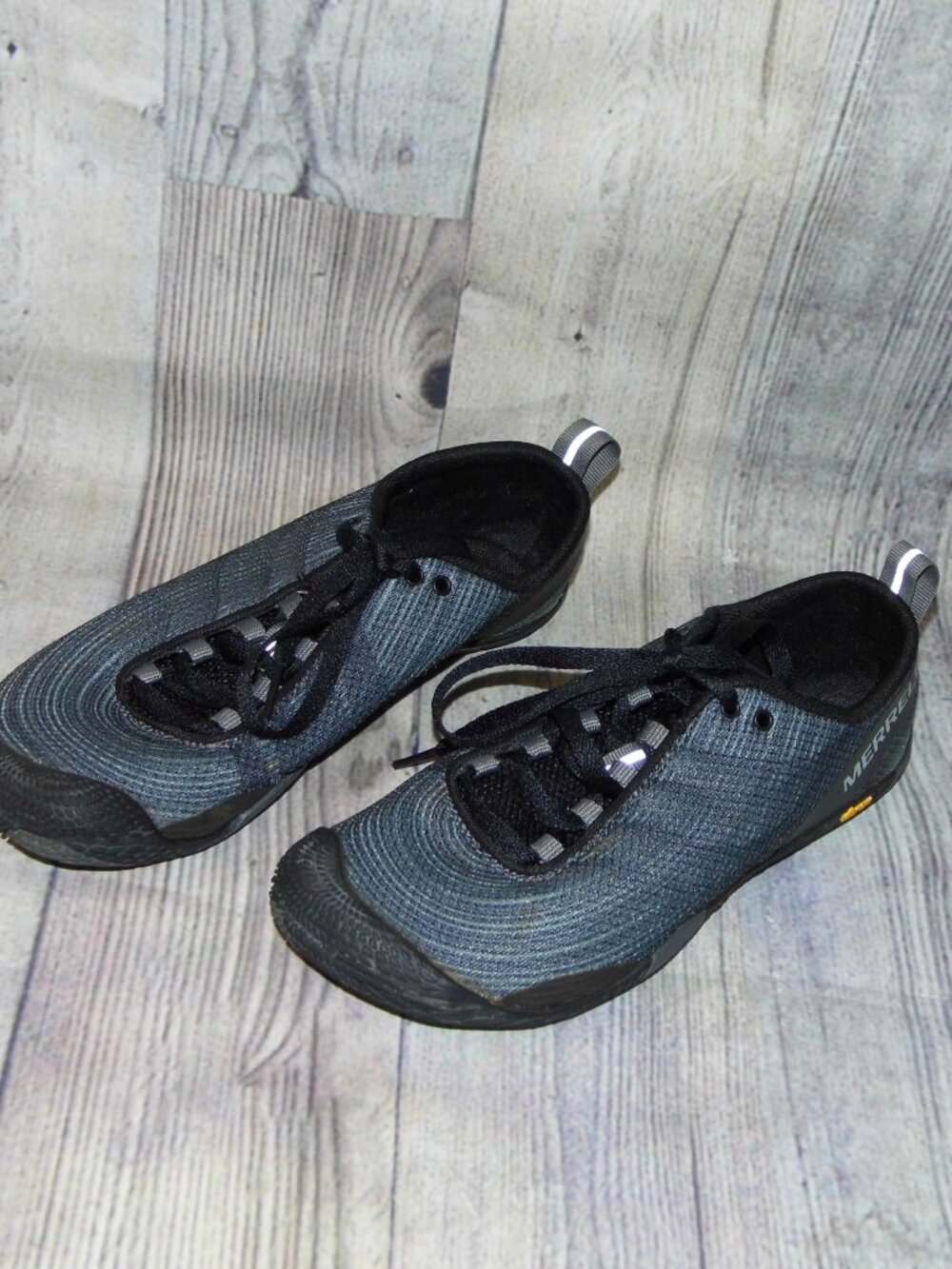 MERRELL Vapor Glove 2 Black/Castle Rock Barefoot Sneakers Womens Size 8 - Picture 3 of 9